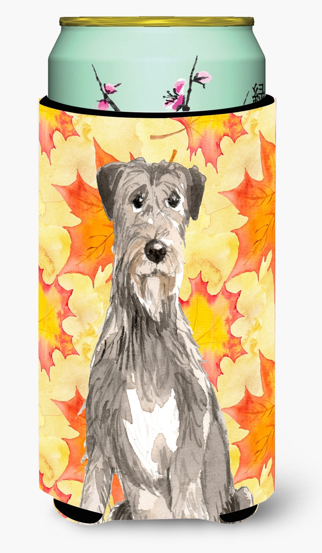 Fall Leaves Irish Wolfhound Tall Boy Beverage Insulator Hugger CK1839TBC by Caroline&#39;s Treasures