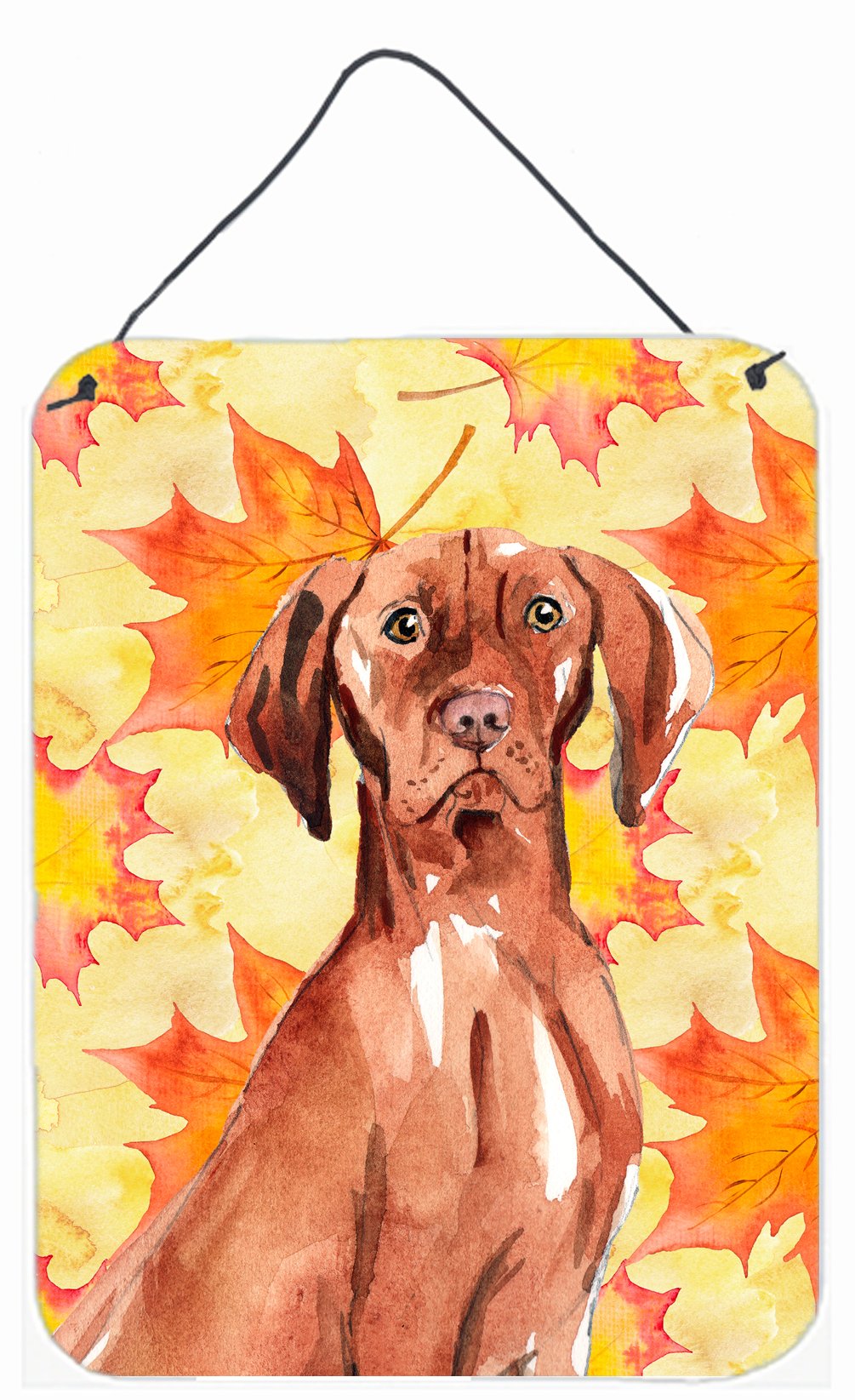 Fall Leaves Vizsla Wall or Door Hanging Prints CK1840DS1216 by Caroline's Treasures