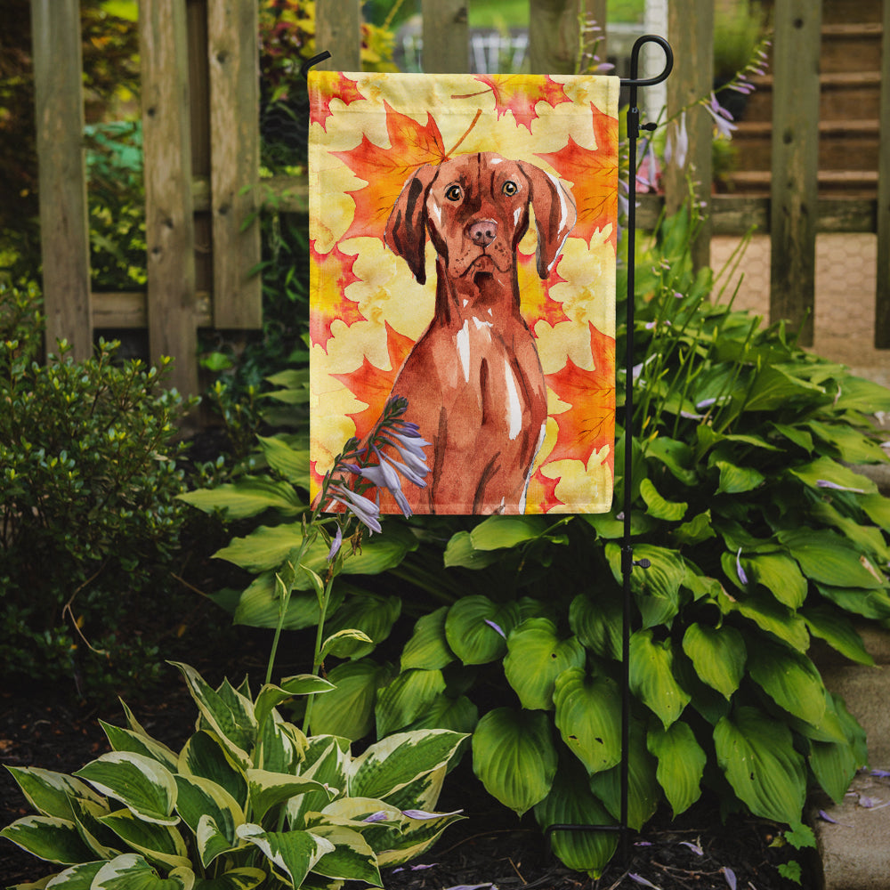 Fall Leaves Vizsla Flag Garden Size CK1840GF  the-store.com.