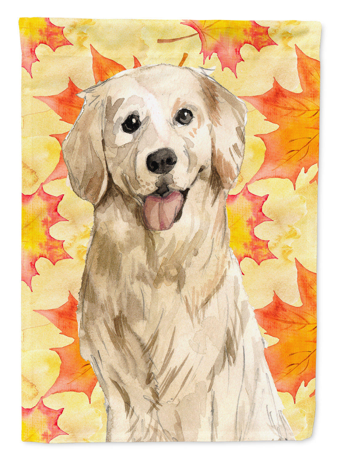 Fall Leaves Golden Retriever Flag Garden Size CK1841GF  the-store.com.