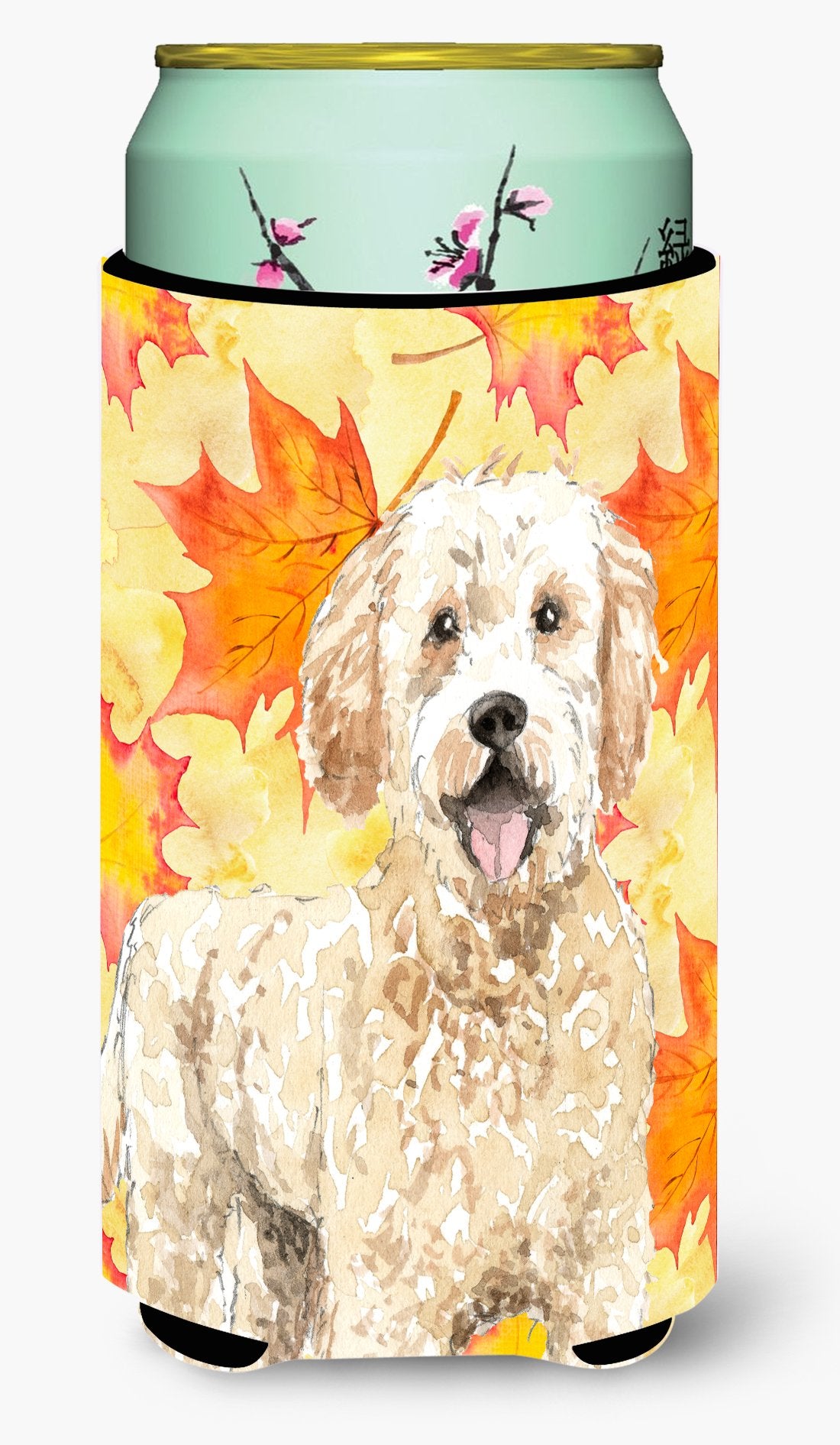 Fall Leaves Goldendoodle Tall Boy Beverage Insulator Hugger CK1842TBC by Caroline's Treasures