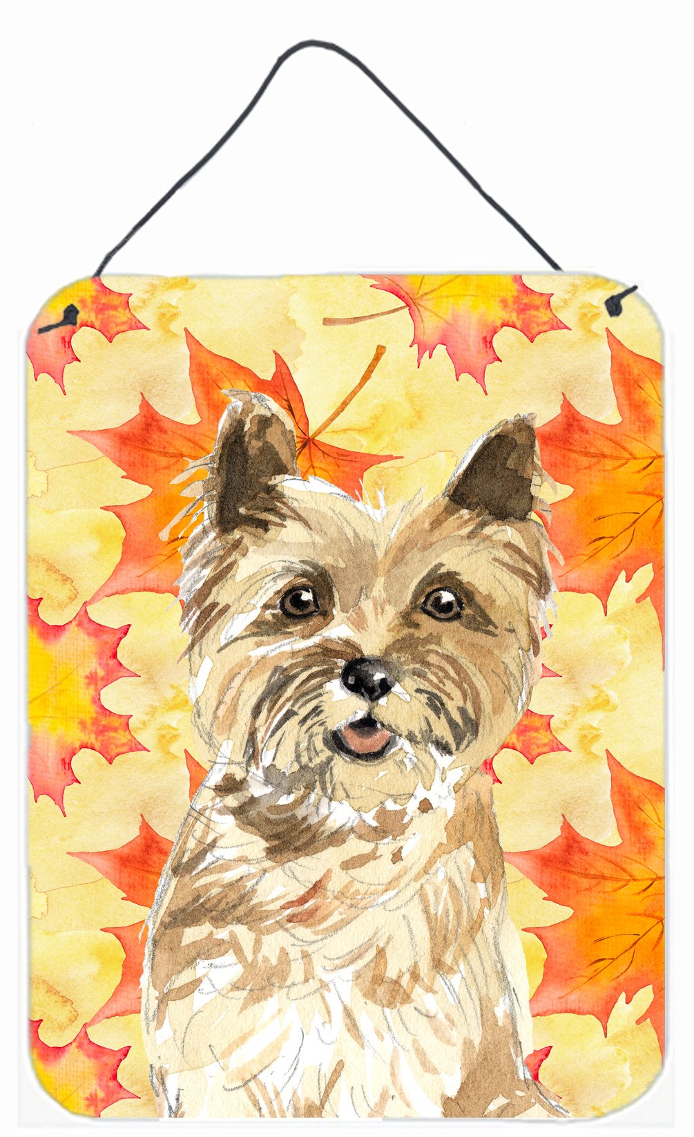 Fall Leaves Cairn Terrier Wall or Door Hanging Prints CK1846DS1216 by Caroline's Treasures