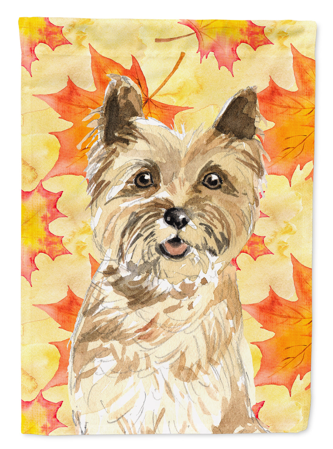 Fall Leaves Cairn Terrier Flag Garden Size CK1846GF  the-store.com.