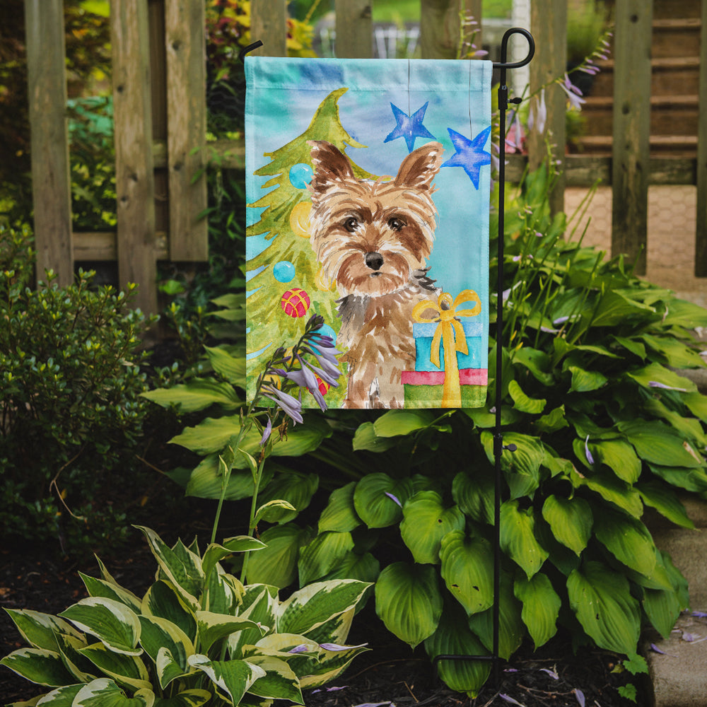 Christmas Tree Yorkie Yorkshire Terrier Flag Garden Size CK1854GF  the-store.com.