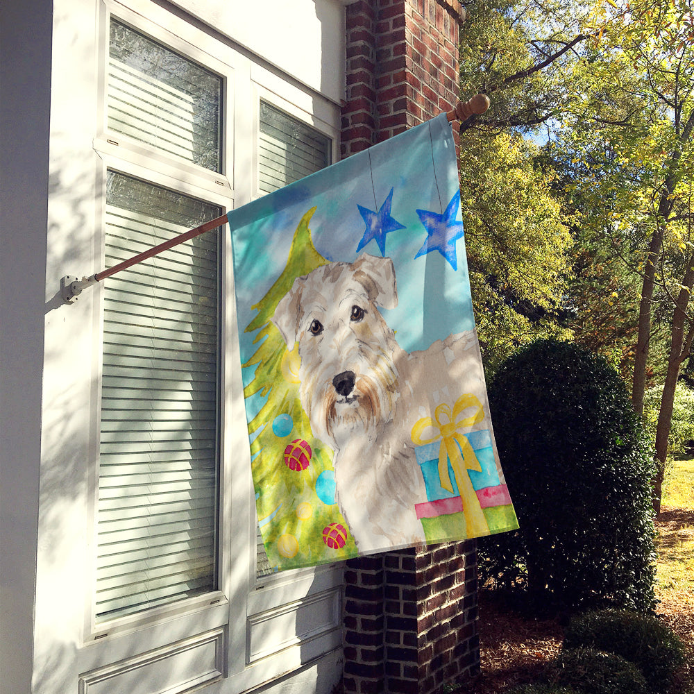 Christmas Tree Wheaten Terrier Flag Canvas House Size CK1857CHF  the-store.com.