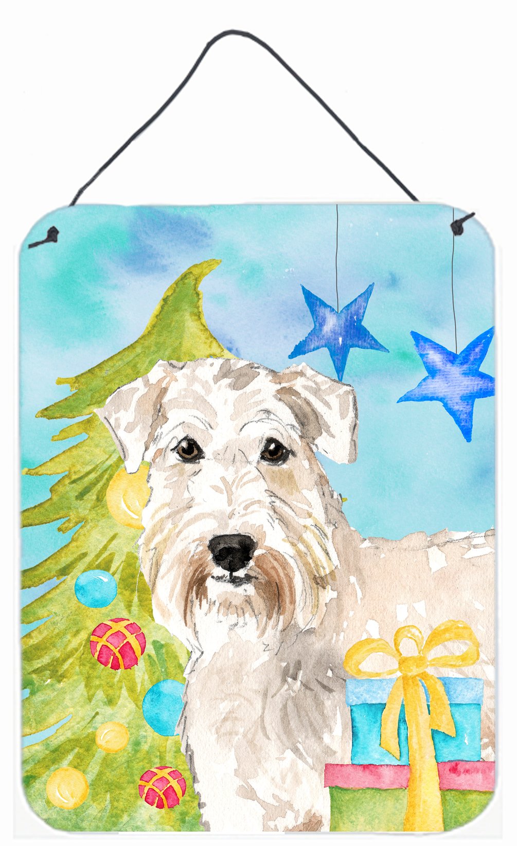 Christmas Tree Wheaten Terrier Wall or Door Hanging Prints CK1857DS1216 by Caroline's Treasures