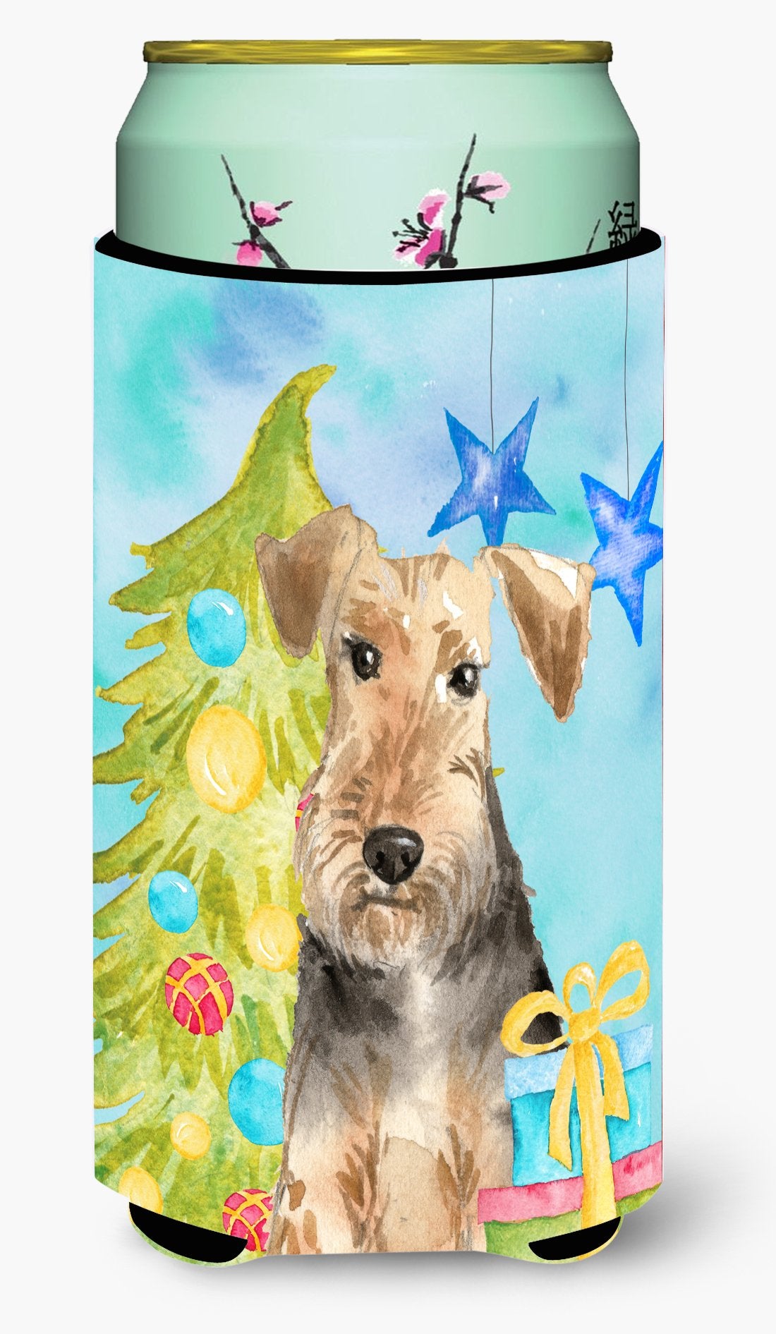 Christmas Tree Welsh Terrier Tall Boy Beverage Insulator Hugger CK1858TBC by Caroline's Treasures