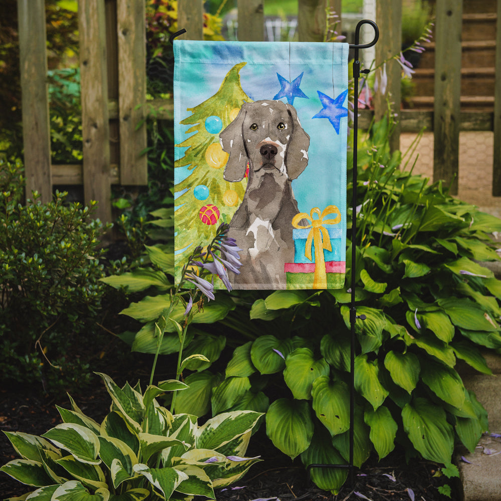 Christmas Tree Weimaraner Flag Garden Size CK1859GF  the-store.com.