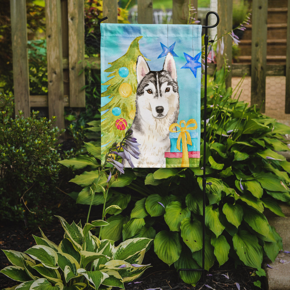 Christmas Tree Siberian Husky Flag Garden Size CK1861GF  the-store.com.