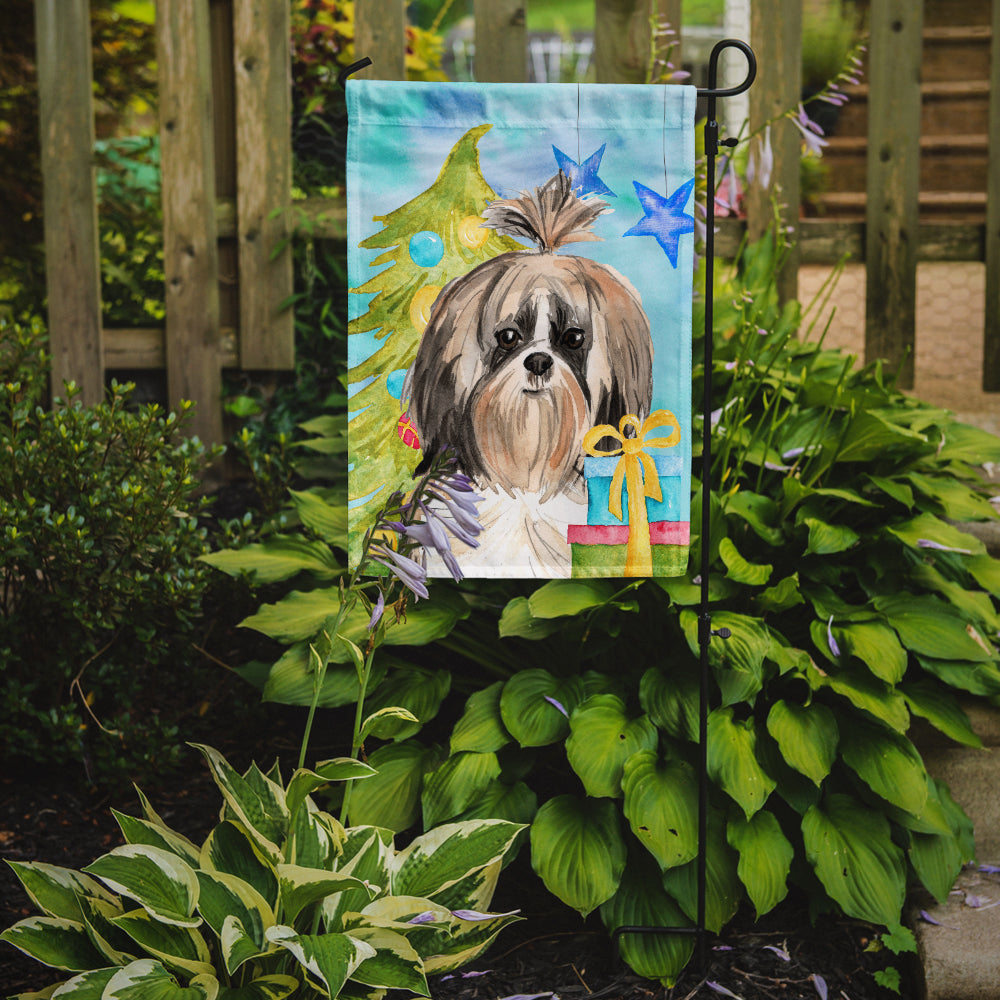 Christmas Tree Shih Tzu Flag Garden Size CK1863GF  the-store.com.