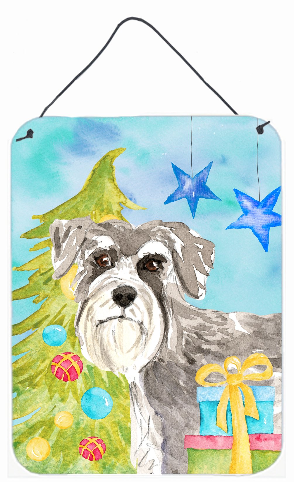 Christmas Tree Schnauzer #1 Wall or Door Hanging Prints CK1866DS1216 by Caroline's Treasures