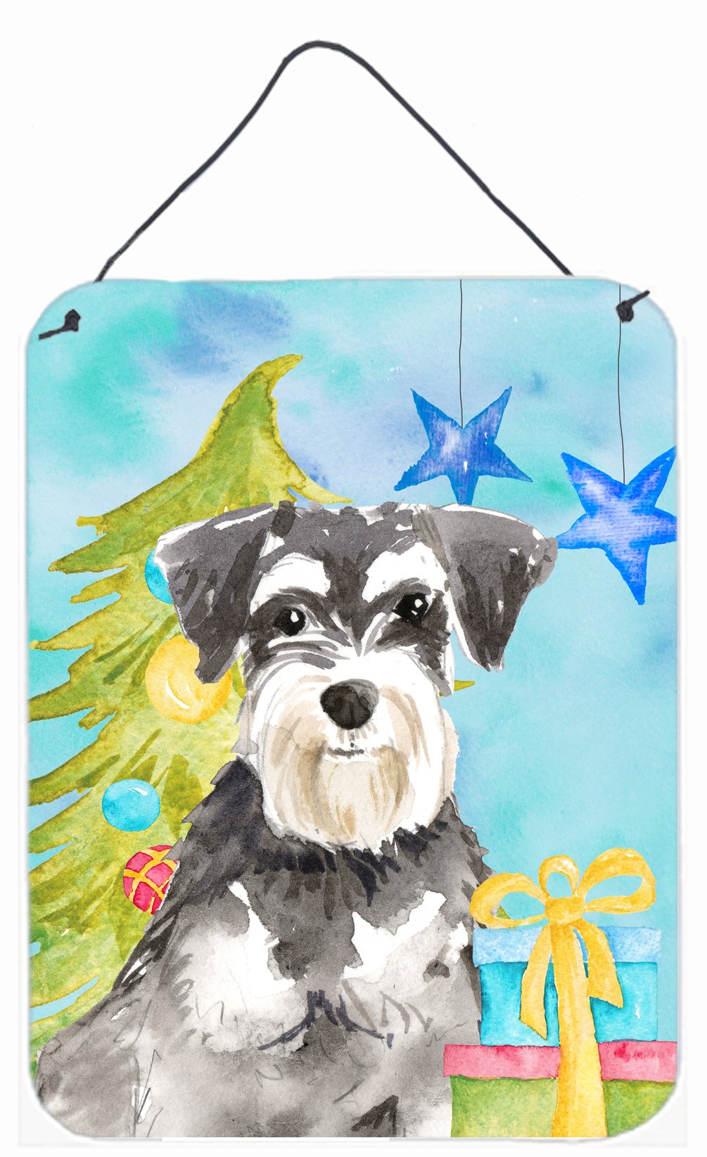 Christmas Tree Schnauzer #2 Wall or Door Hanging Prints CK1870DS1216 by Caroline's Treasures