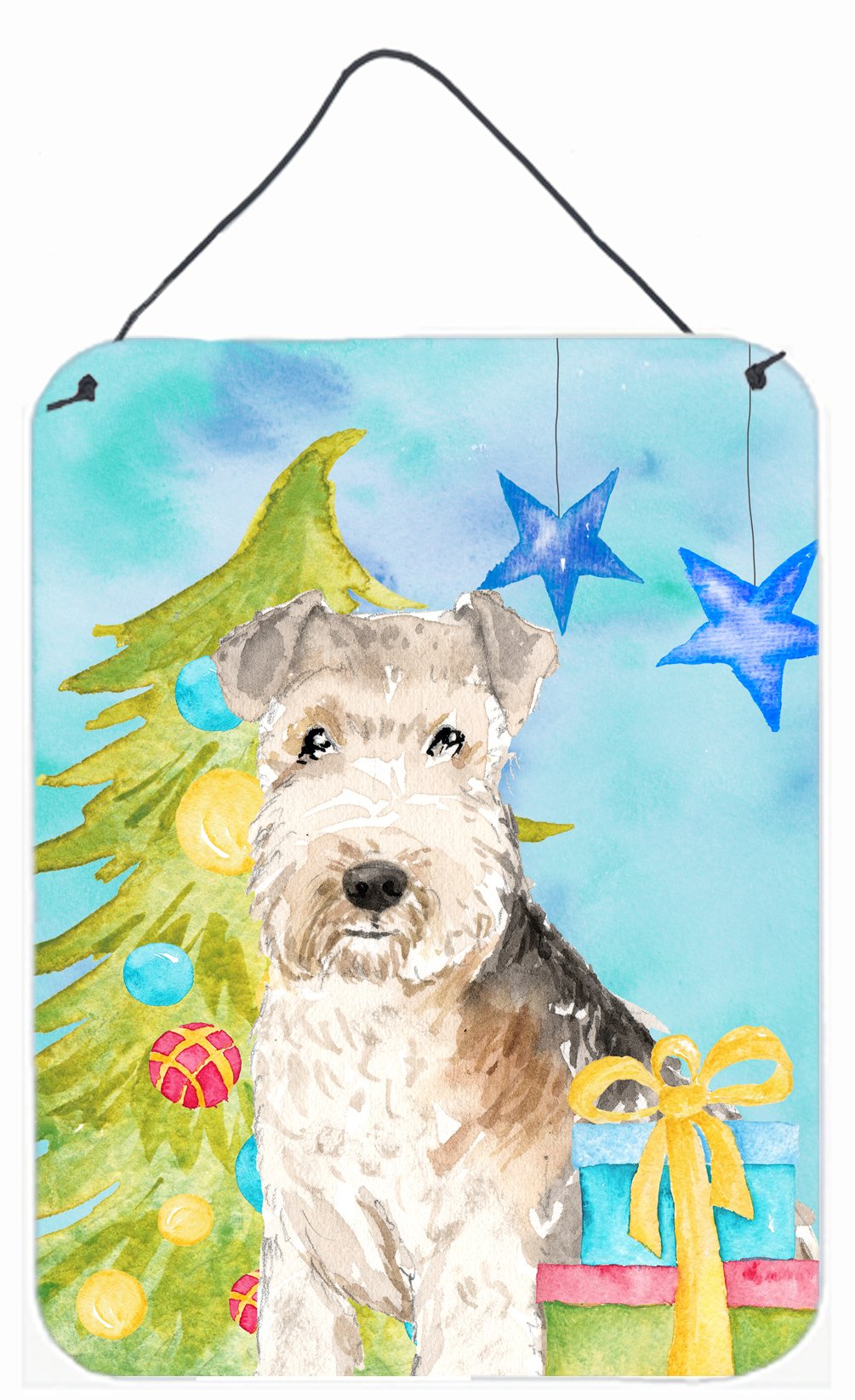 Christmas Tree Lakeland Terrier Wall or Door Hanging Prints CK1873DS1216 by Caroline's Treasures