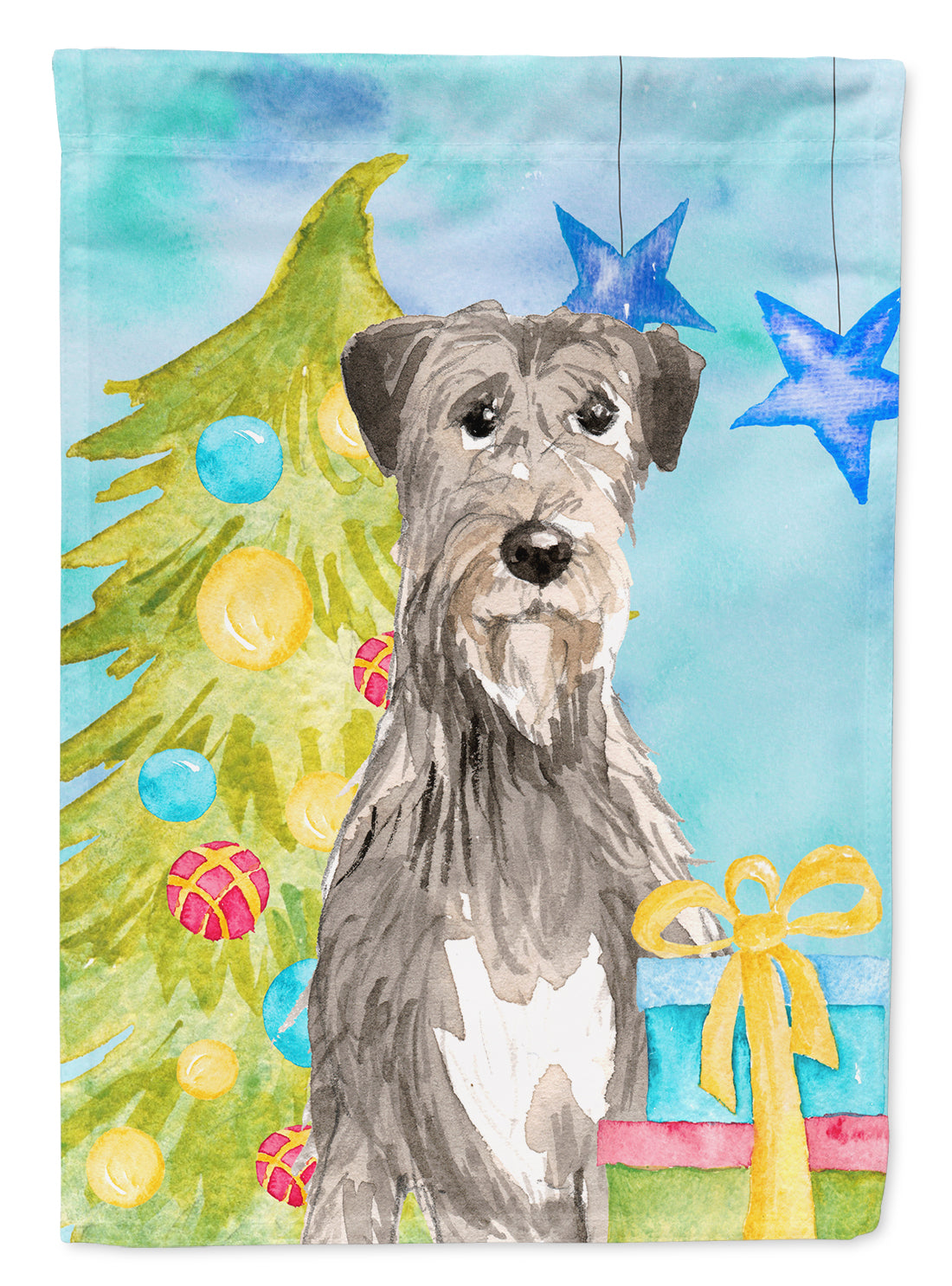 Christmas Tree Irish Wolfhound Flag Garden Size CK1876GF  the-store.com.