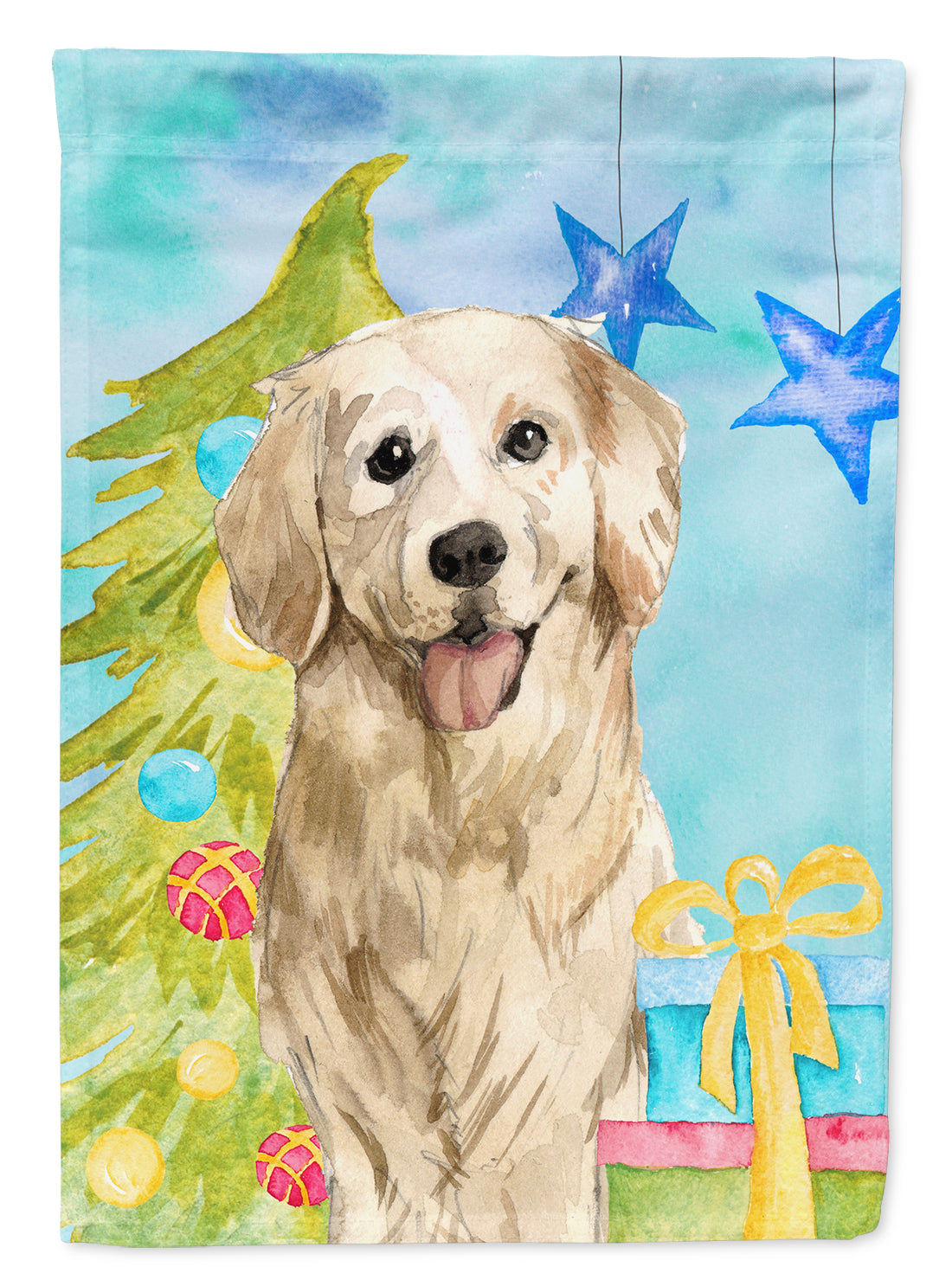 Christmas Tree Golden Retriever Flag Garden Size CK1878GF  the-store.com.