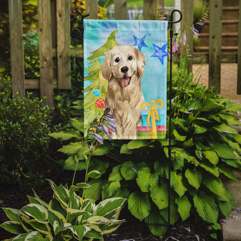 Christmas Tree Golden Retriever Flag Garden Size CK1878GF  the-store.com.