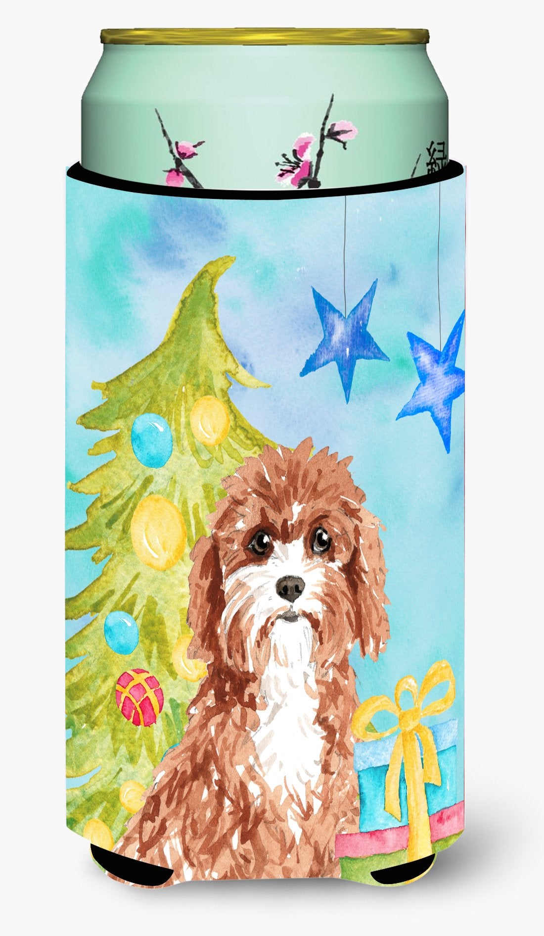 Christmas Tree Cavapoo Tall Boy Beverage Insulator Hugger CK1881TBC by Caroline's Treasures