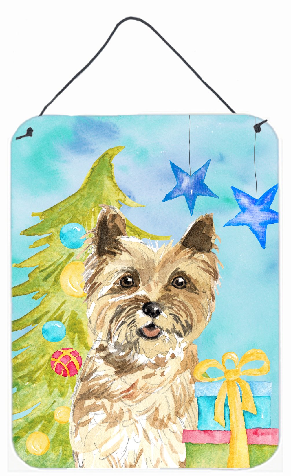 Christmas Tree Cairn Terrier Wall or Door Hanging Prints CK1883DS1216 by Caroline's Treasures