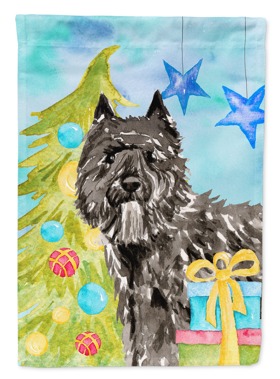 Christmas Tree Bouvier des Flandres Flag Canvas House Size CK1885CHF  the-store.com.