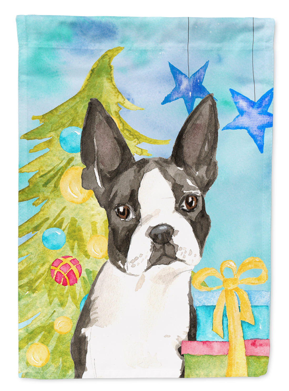 Christmas Tree Boston Terrier Flag Garden Size CK1886GF  the-store.com.