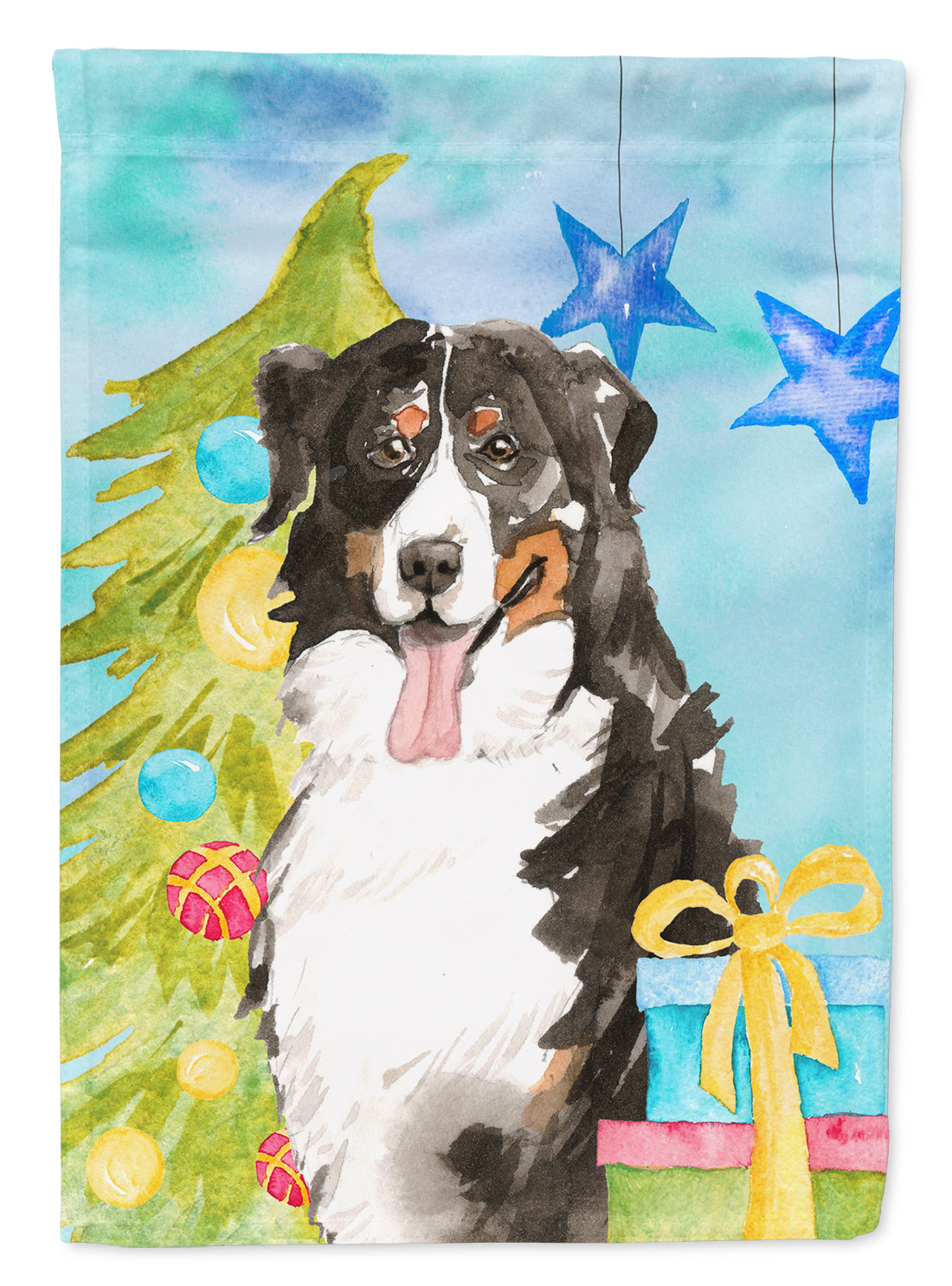 Christmas Tree Bernese Mountain Dog Flag Garden Size CK1889GF  the-store.com.