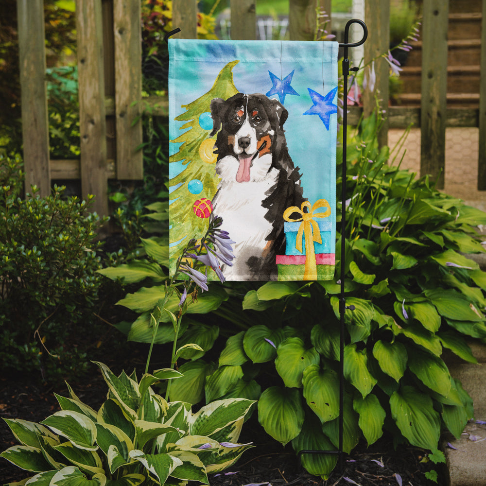 Christmas Tree Bernese Mountain Dog Flag Garden Size CK1889GF  the-store.com.