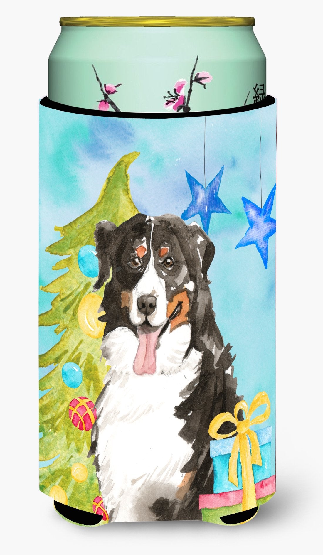 Christmas Tree Bernese Mountain Dog Tall Boy Beverage Insulator Hugger CK1889TBC by Caroline's Treasures