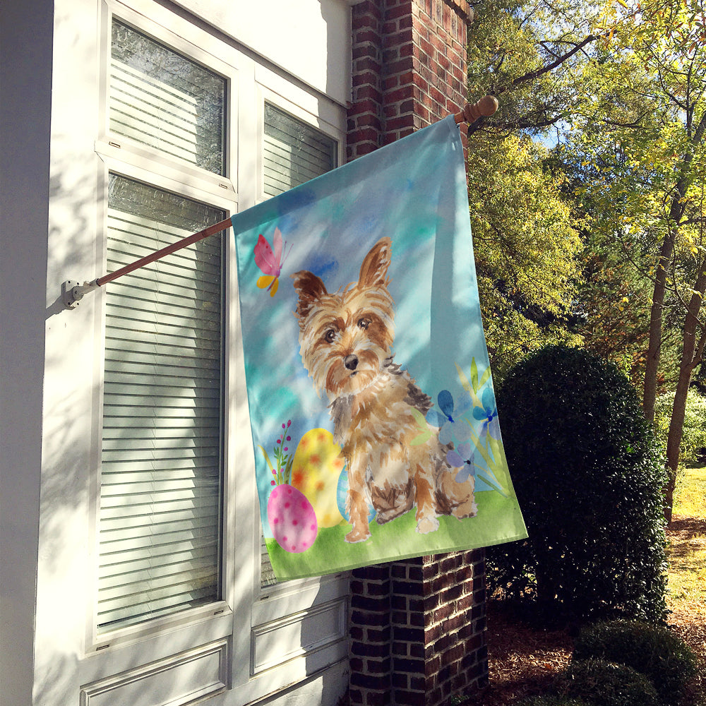 Easter Eggs Yorkie Yorkshire Terrier Flag Canvas House Size CK1891CHF  the-store.com.