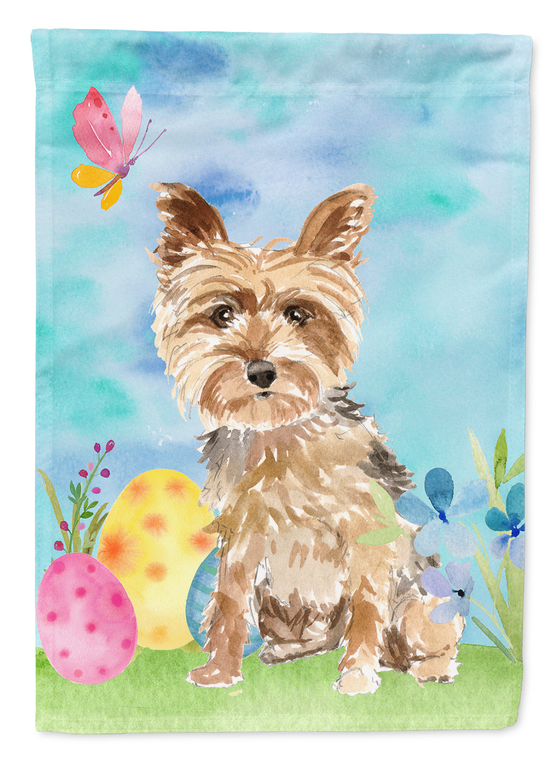 Easter Eggs Yorkie Yorkshire Terrier Flag Garden Size CK1891GF  the-store.com.