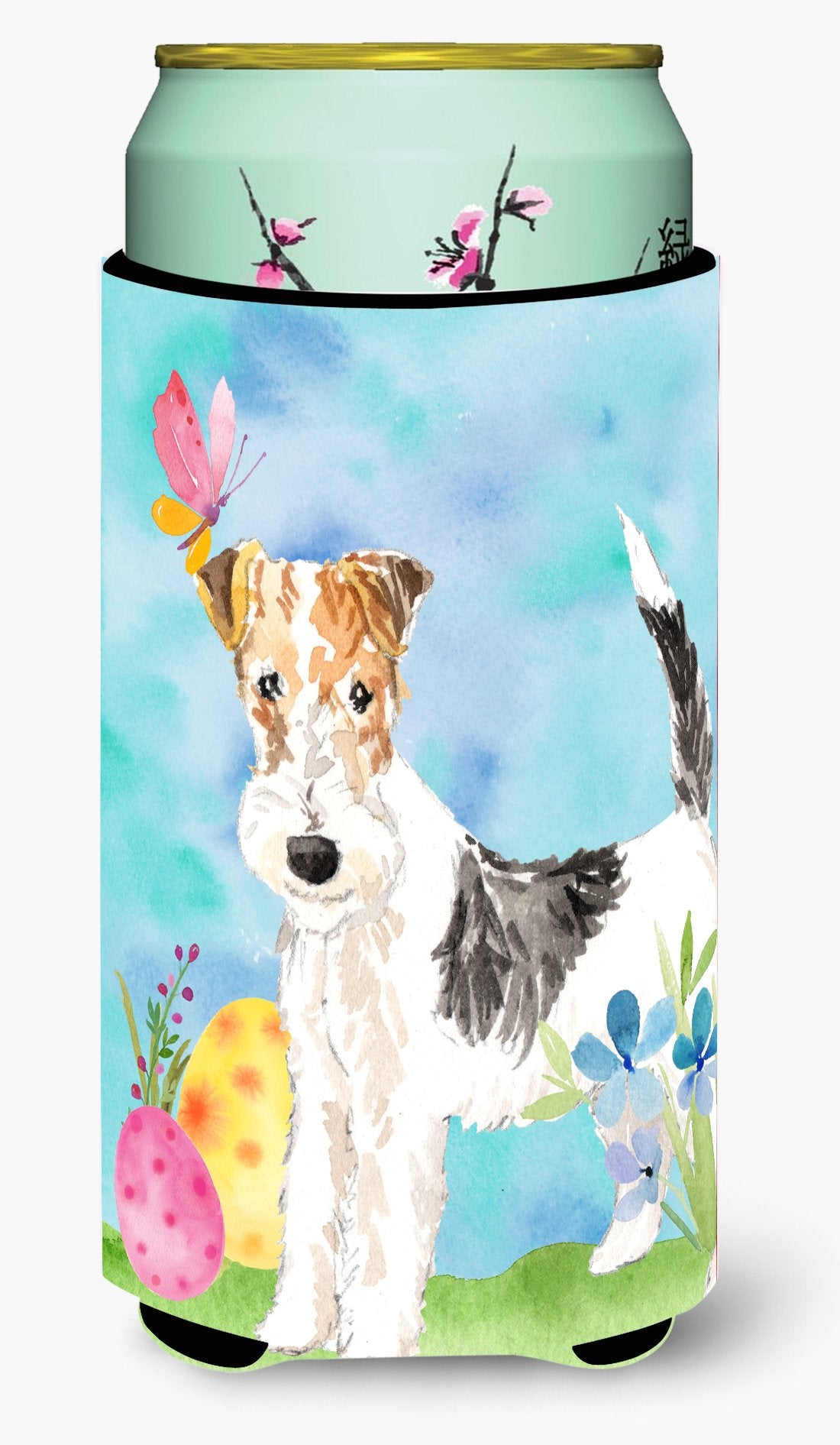 Easter Eggs Fox Terrier Tall Boy Beverage Insulator Hugger CK1892TBC by Caroline's Treasures