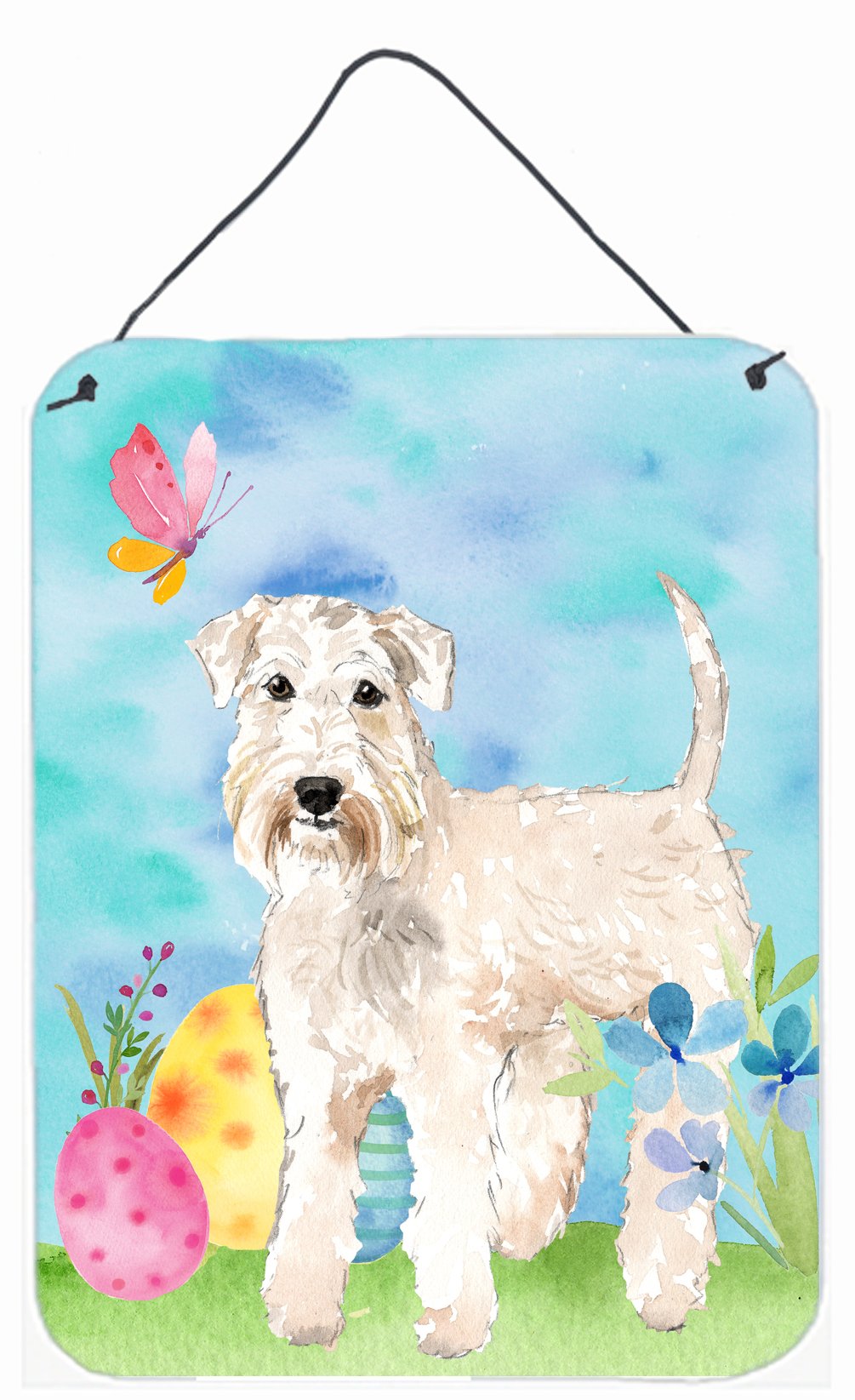 Easter Eggs Wheaten Terrier Wall or Door Hanging Prints CK1894DS1216 by Caroline's Treasures