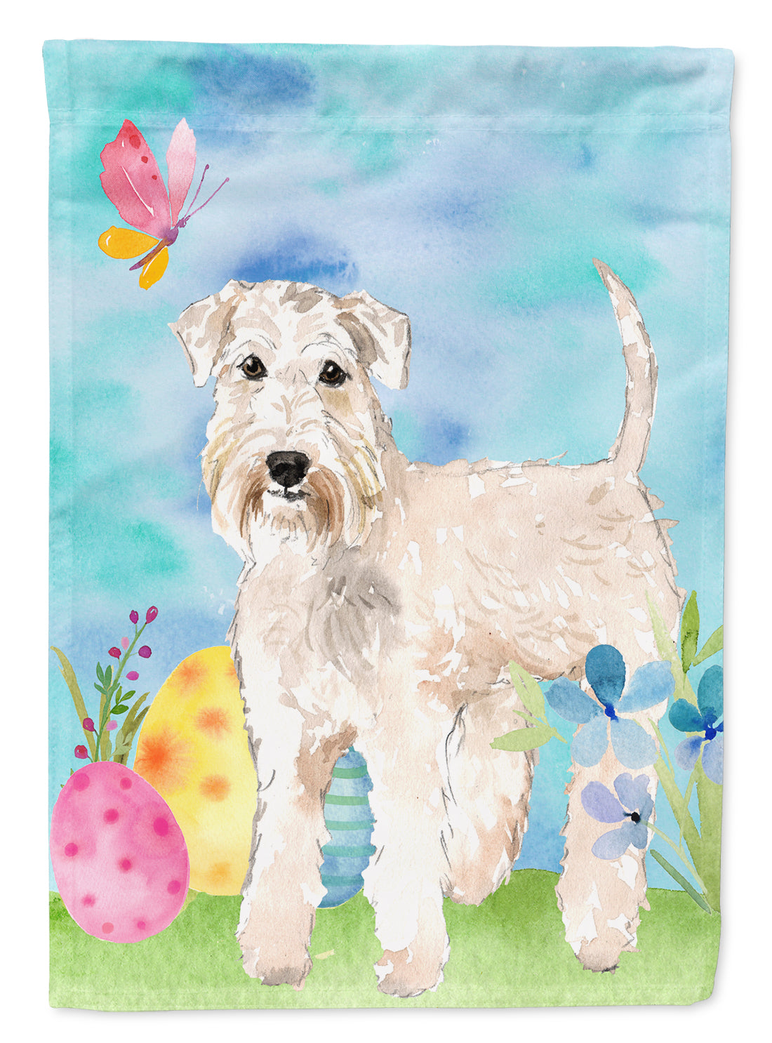 Easter Eggs Wheaten Terrier Flag Garden Size CK1894GF  the-store.com.