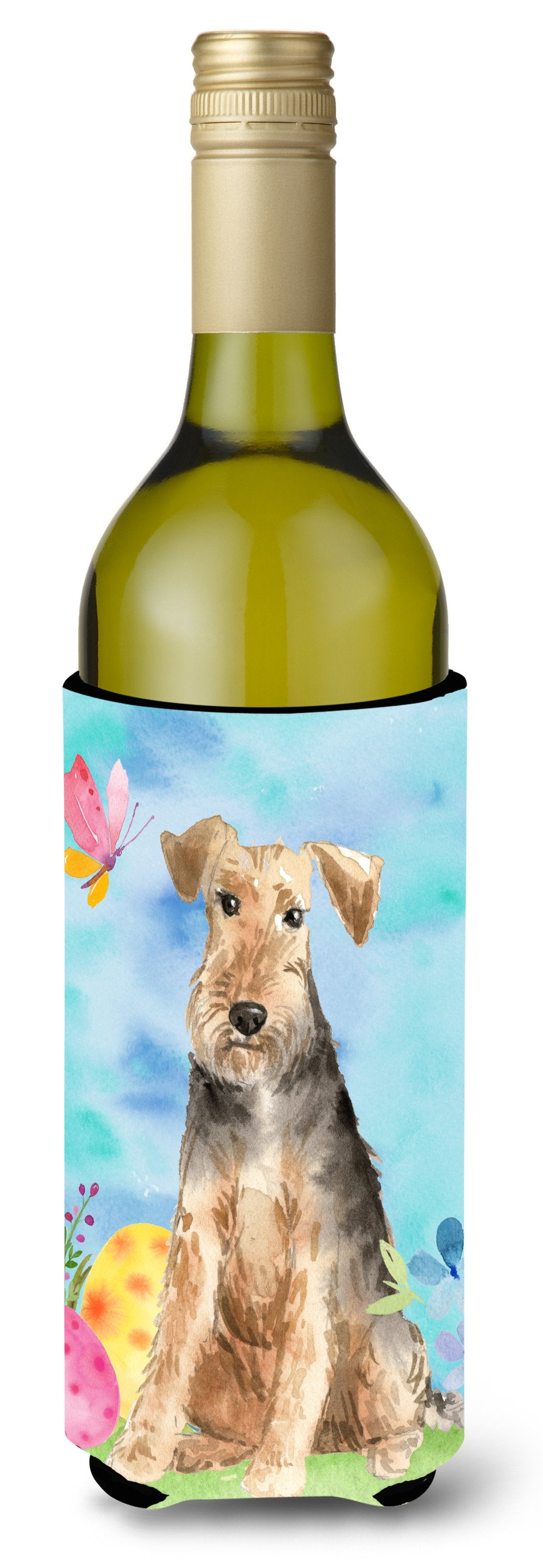 Easter Eggs Welsh Terrier Wine Bottle Beverge Insulator Hugger CK1895LITERK by Caroline's Treasures