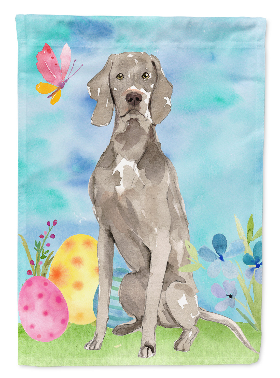 Easter Eggs Weimaraner Flag Garden Size CK1896GF  the-store.com.