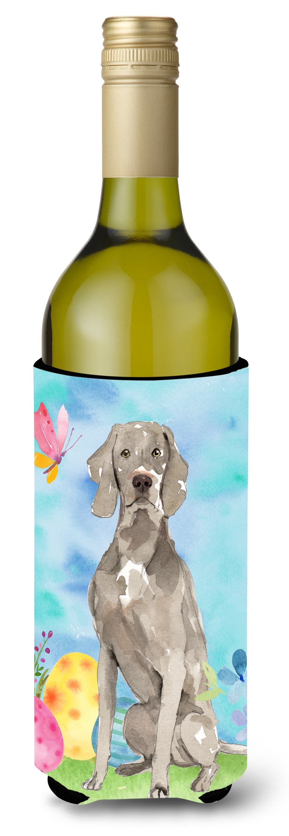 Easter Eggs Weimaraner Wine Bottle Beverge Insulator Hugger CK1896LITERK by Caroline&#39;s Treasures