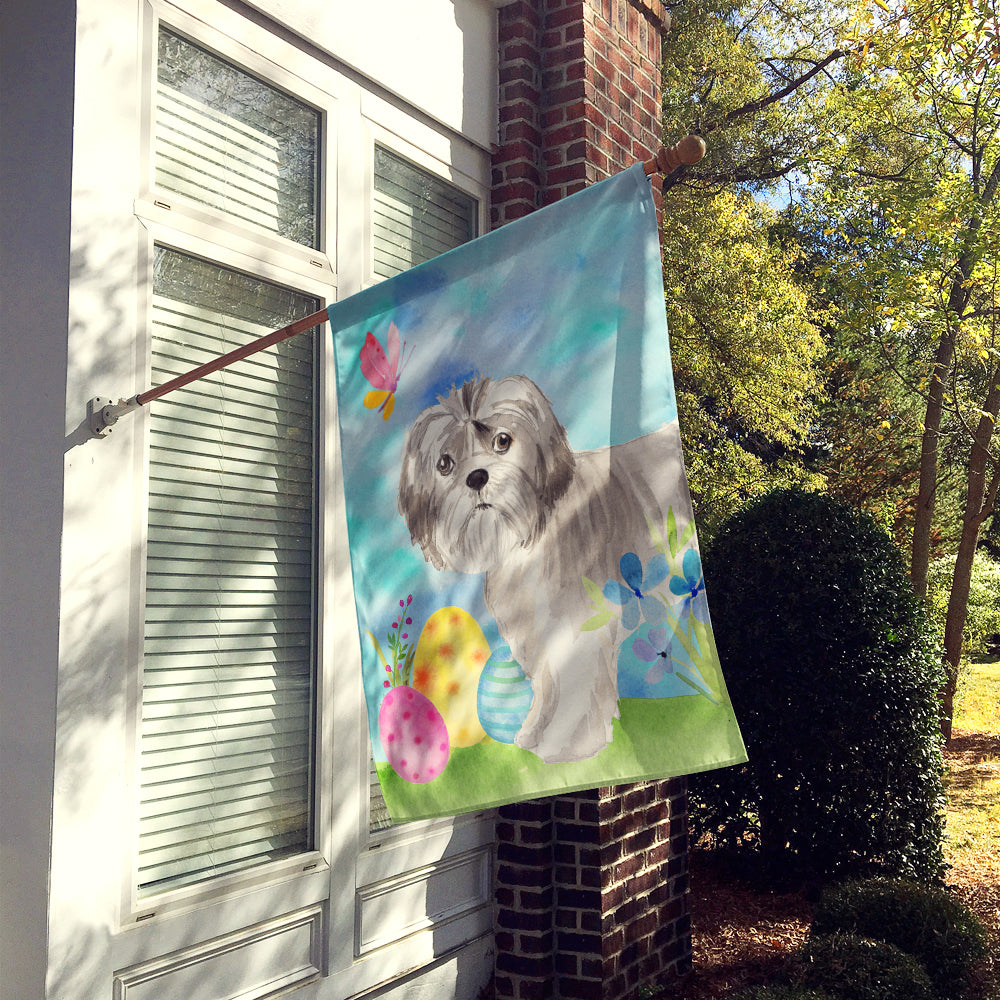 Easter Eggs Shih Tzu Puppy Flag Canvas House Size CK1899CHF  the-store.com.