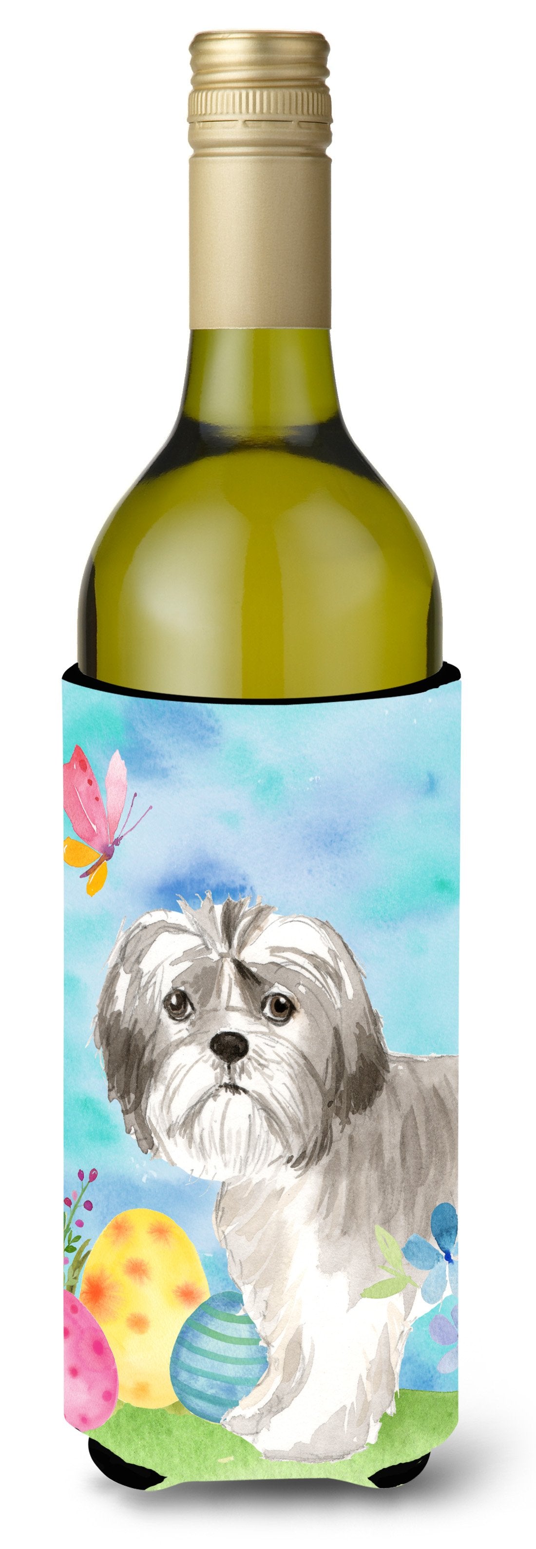 Easter Eggs Shih Tzu Puppy Wine Bottle Beverge Insulator Hugger CK1899LITERK by Caroline's Treasures