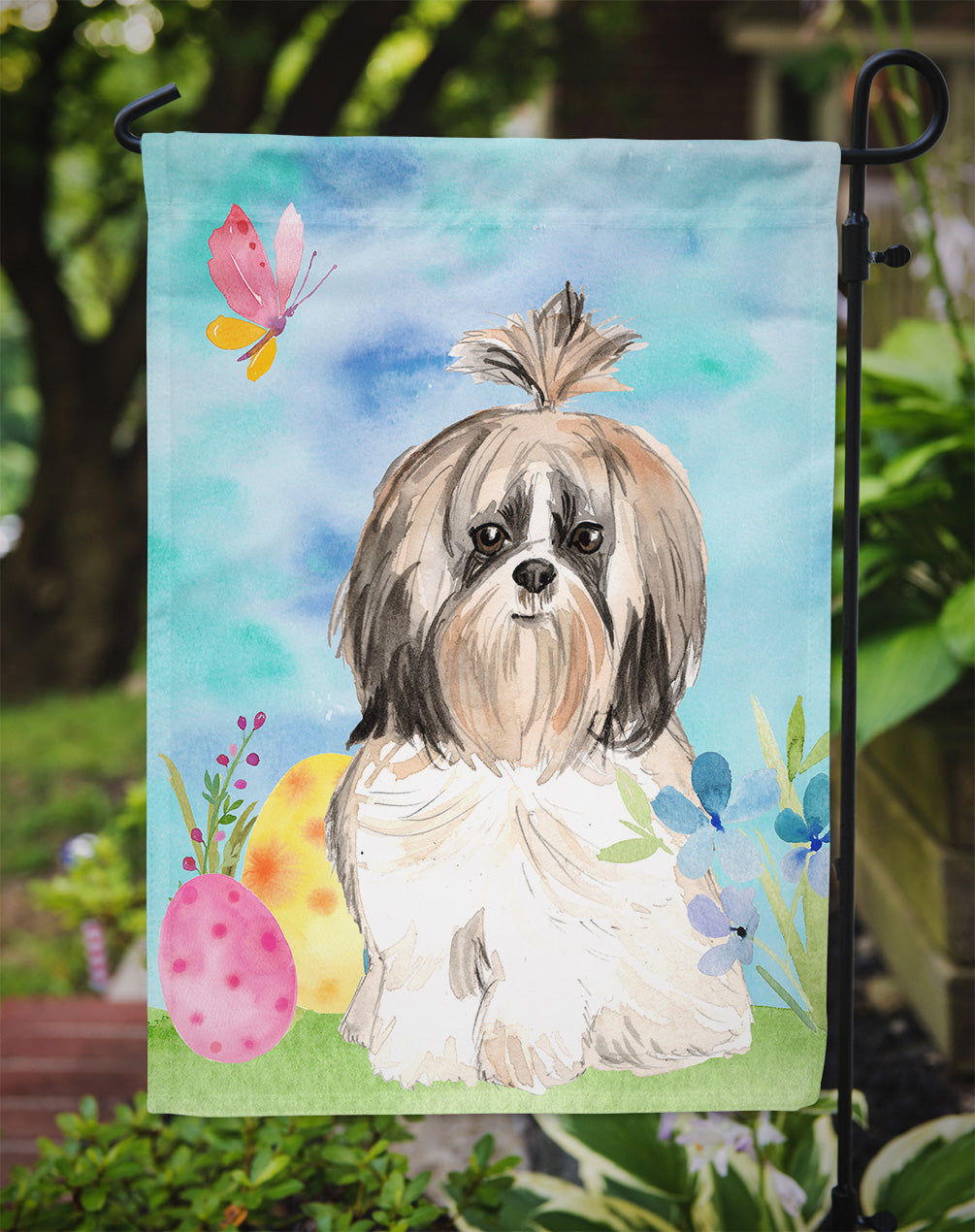 Easter Eggs Shih Tzu Flag Garden Size CK1900GF  the-store.com.