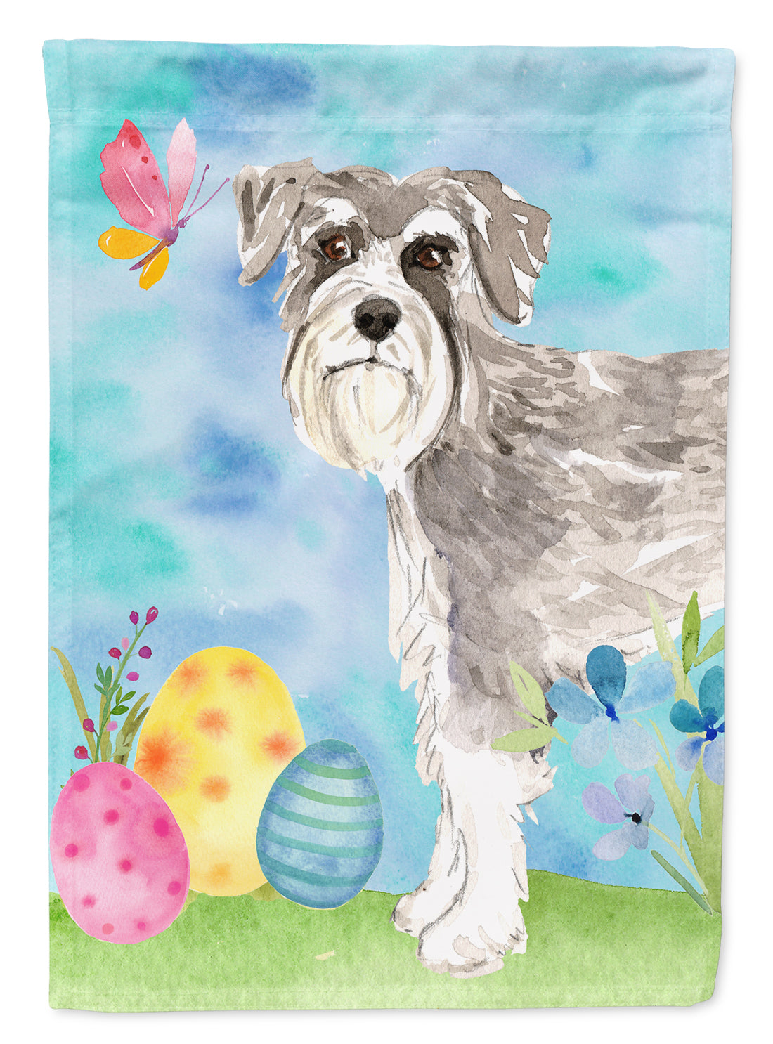 Easter Eggs Schnauzer #1 Flag Garden Size CK1903GF  the-store.com.