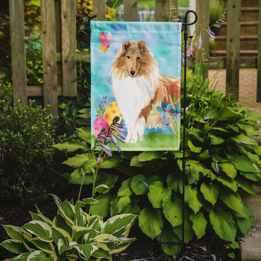 Easter Eggs Rough Collie Flag Garden Size CK1904GF  the-store.com.