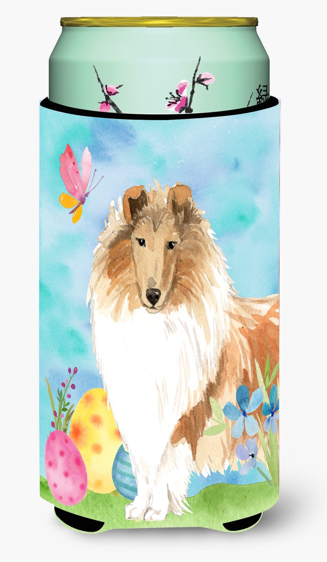 Easter Eggs Rough Collie Tall Boy Beverage Insulator Hugger CK1904TBC by Caroline's Treasures