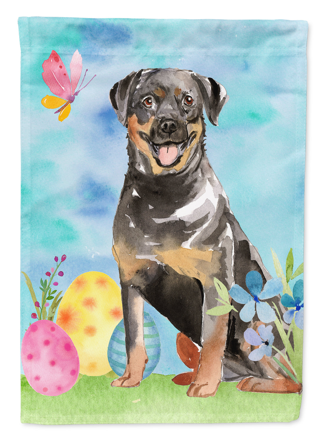 Easter Eggs Rottweiler Flag Garden Size CK1905GF  the-store.com.