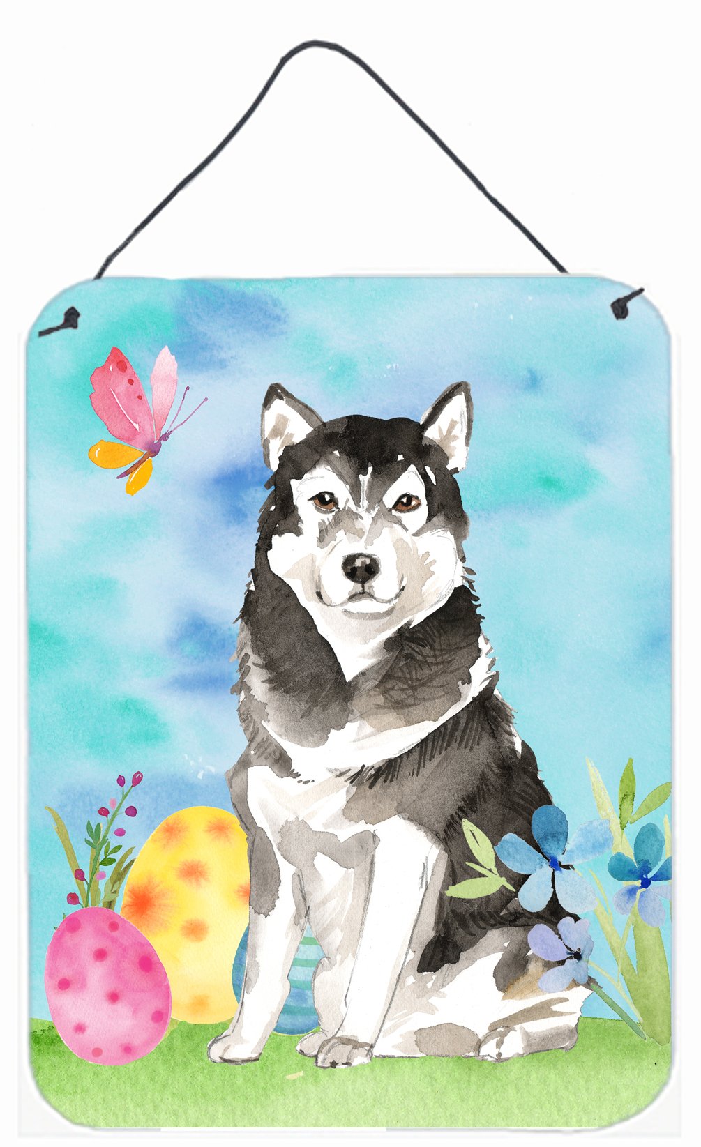 Easter Eggs Alaskan Malamute Wall or Door Hanging Prints CK1909DS1216 by Caroline's Treasures