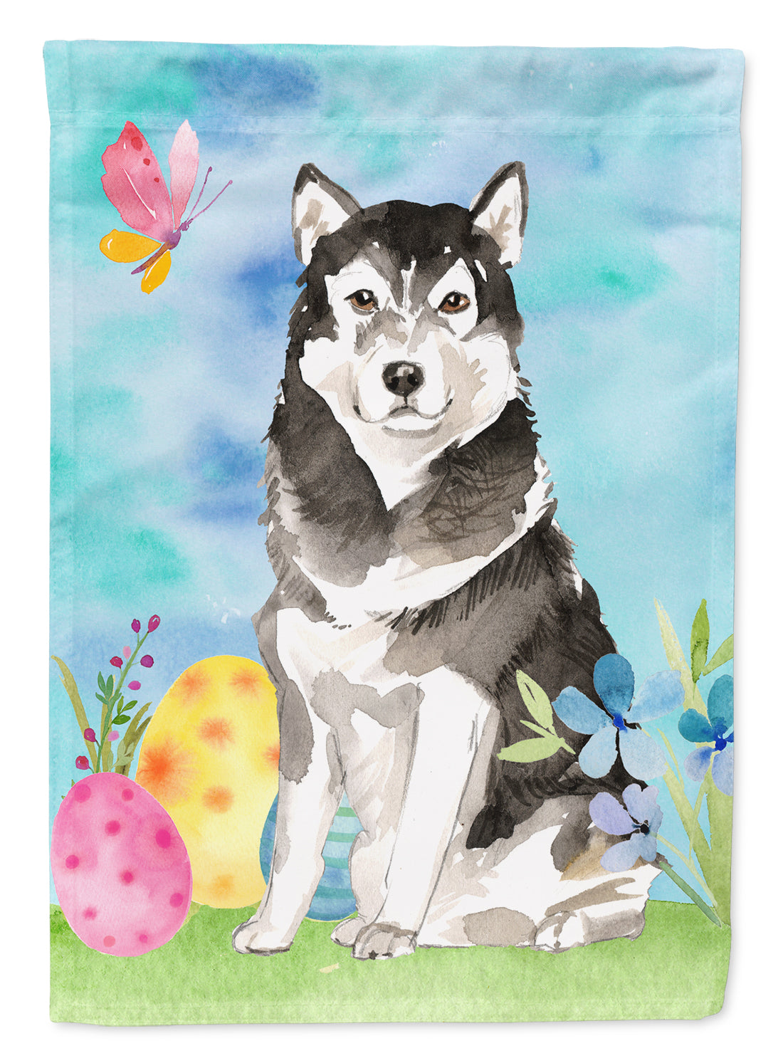 Easter Eggs Alaskan Malamute Flag Garden Size CK1909GF  the-store.com.