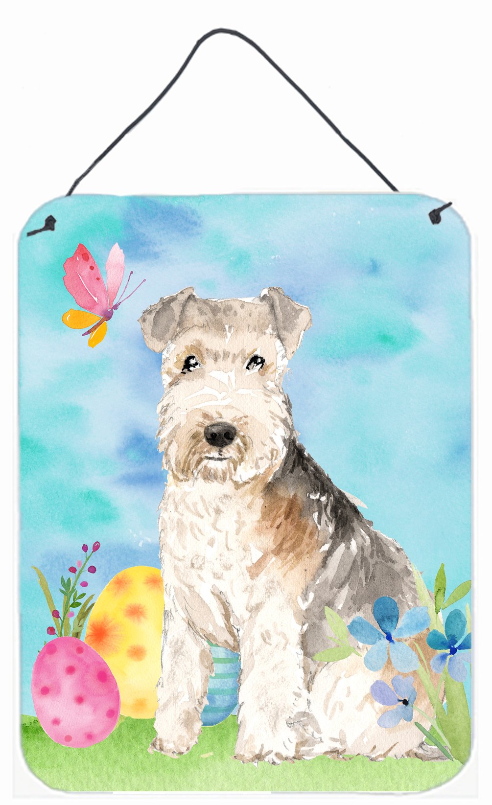 Easter Eggs Lakeland Terrier Wall or Door Hanging Prints CK1910DS1216 by Caroline's Treasures