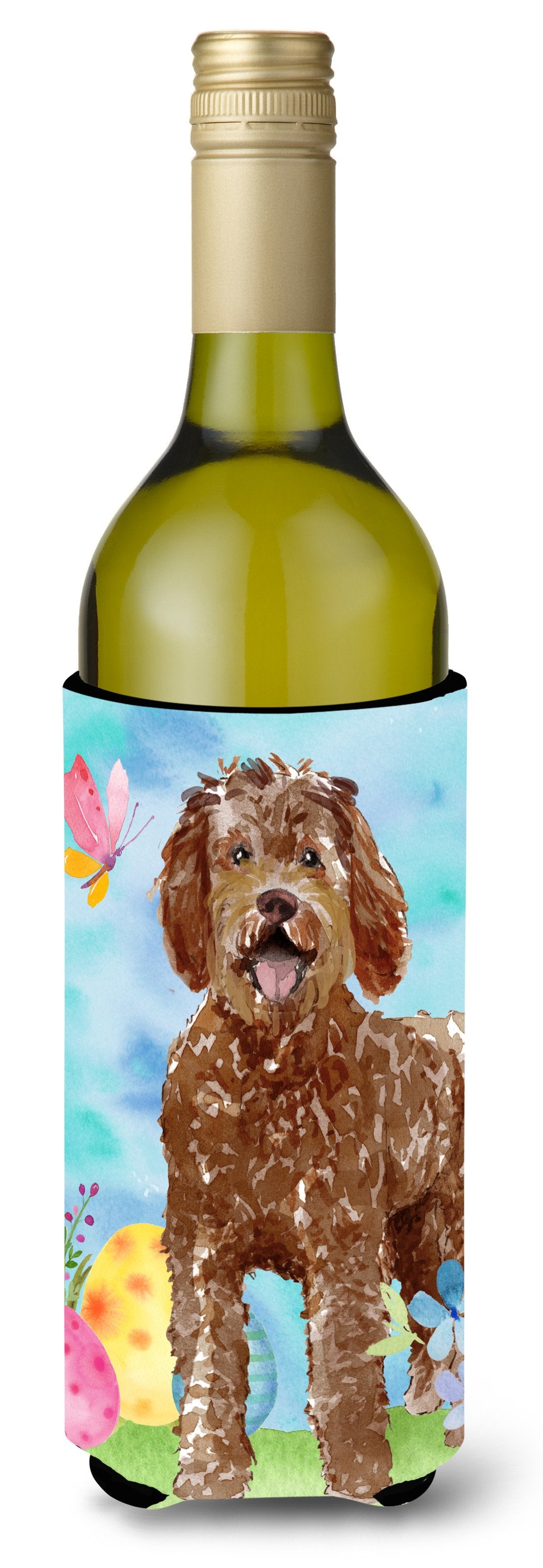 Easter Eggs Labradoodle Wine Bottle Beverge Insulator Hugger CK1911LITERK by Caroline&#39;s Treasures