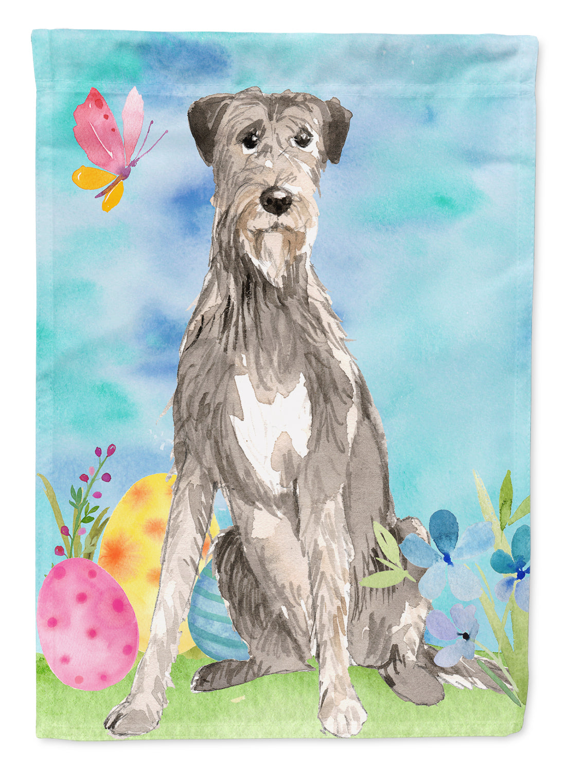 Easter Eggs Irish Wolfhound Flag Garden Size CK1913GF  the-store.com.