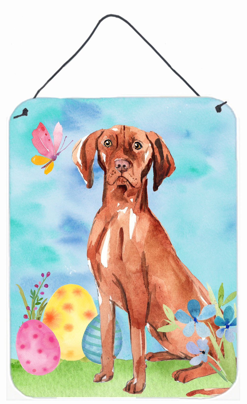 Easter Eggs Vizsla Wall or Door Hanging Prints CK1914DS1216 by Caroline&#39;s Treasures