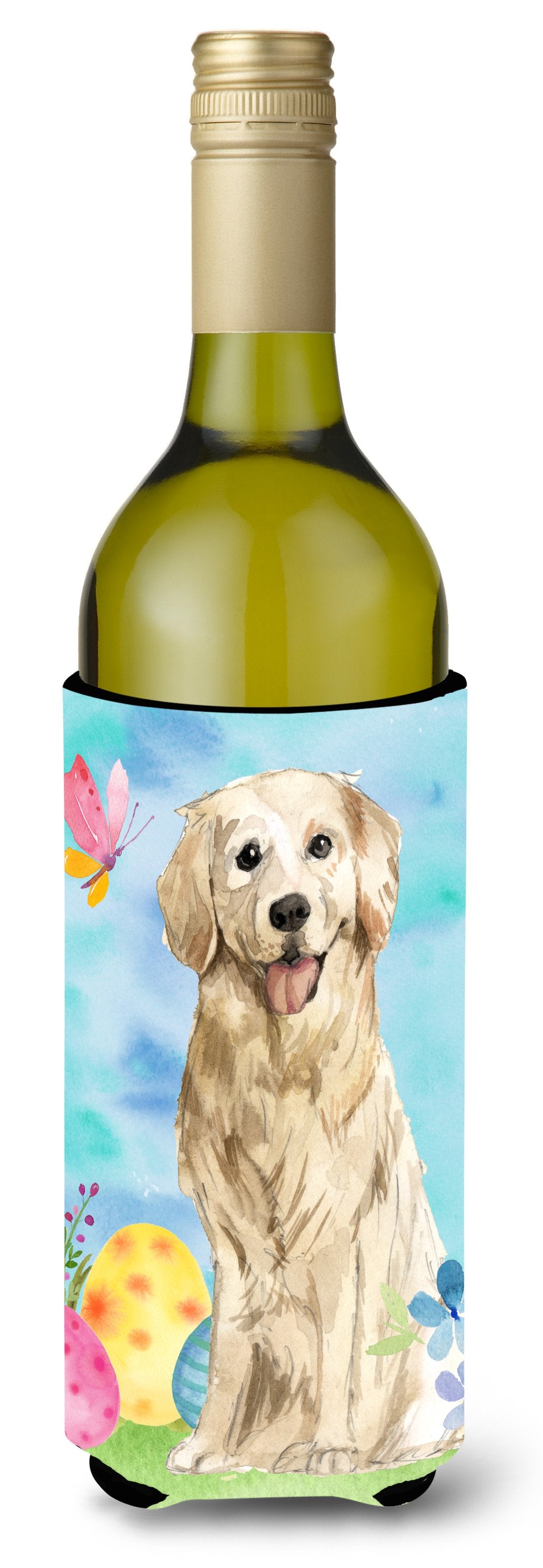 Easter Eggs Golden Retriever Wine Bottle Beverge Insulator Hugger CK1915LITERK by Caroline's Treasures