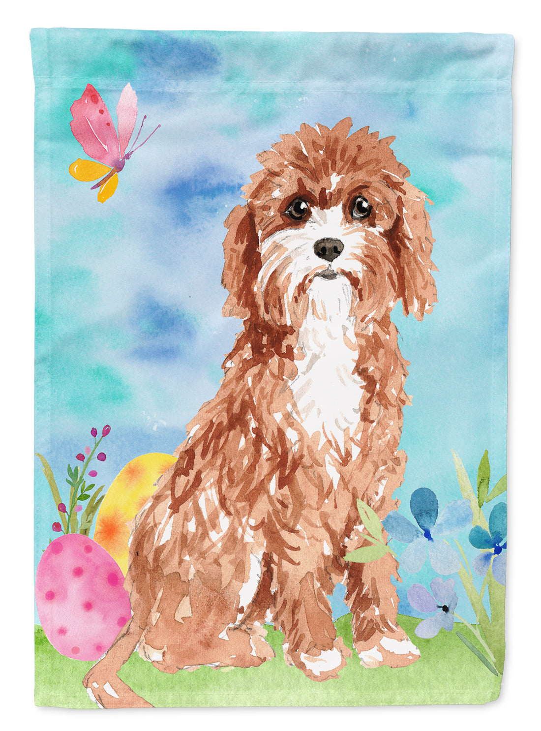 Easter Eggs Cavapoo Flag Garden Size CK1918GF  the-store.com.